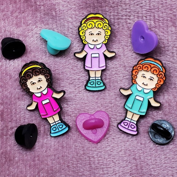 Official Polly Pocket ~ Character Push Pins ~ Vintage Collectible~ Set Of 3 - Picture 2 of 6
